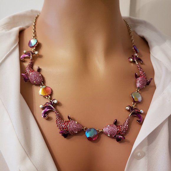 NWT Betsey Johnson  Fish Necklace. - Picture 9 of 10